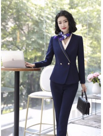 女式短款兩?？畚餮b藏藍色